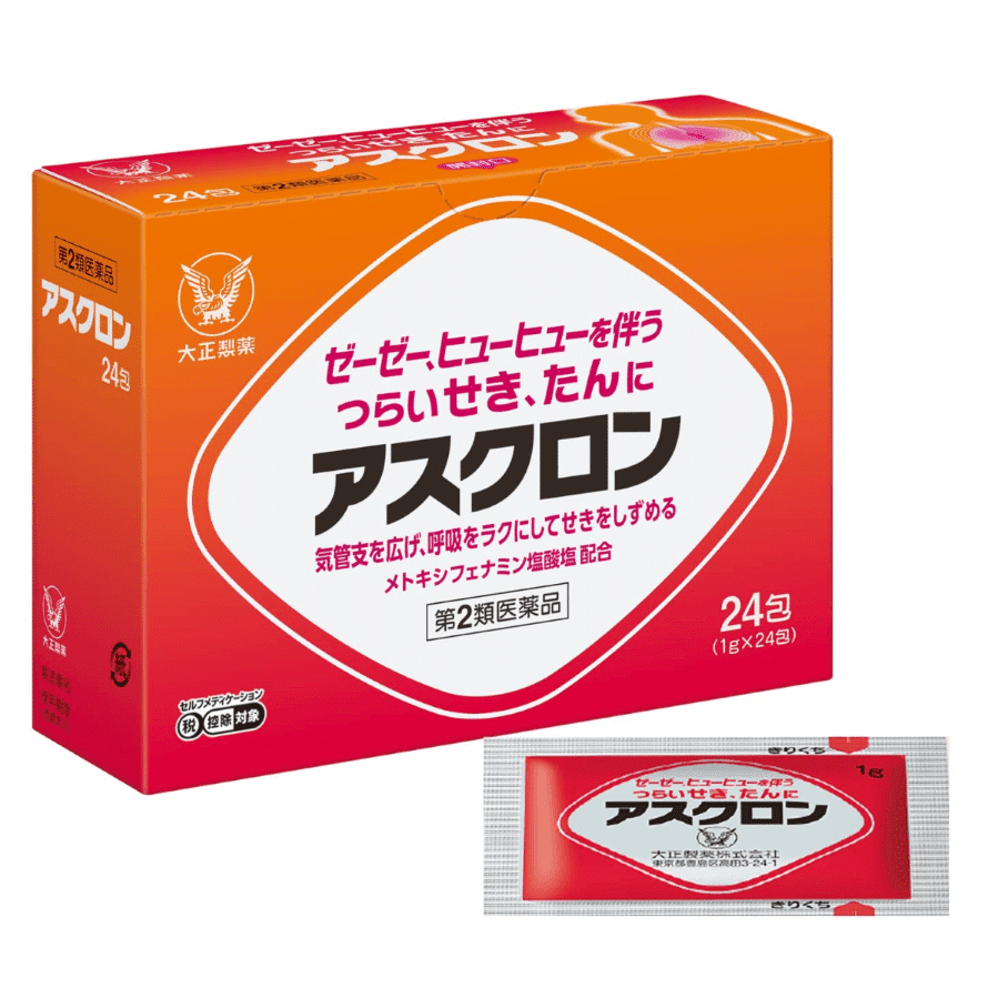 [Japan Direct Shipping] Taisho Pharmaceutical ASCLON couggh Relief Granules for couggh Suppressant and Expectorant 24 Packets 1 개