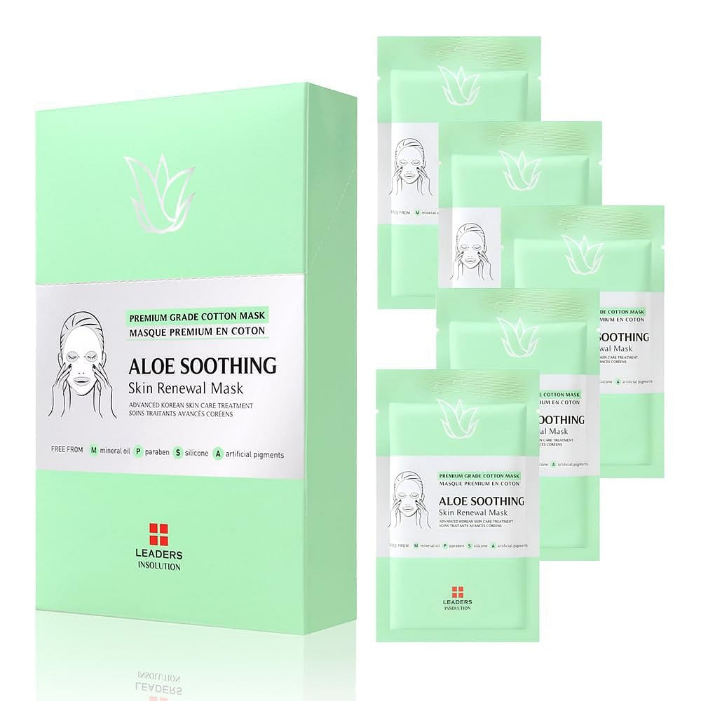 Leaders Aloe Soothing Skin Renewal Mask (5 Sheets) 5 pack