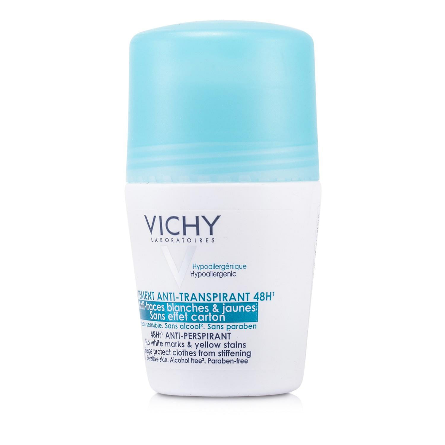 Vichy Hr Anti-Perspirant Roll-On - No White Marks & Yellow Stains (For Sensitive Skin)  50ml/1.69oz 50 มิลลิลิตร