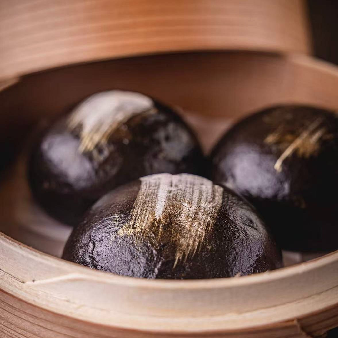Black Gold Egg Custard Bun 3pc 1 each