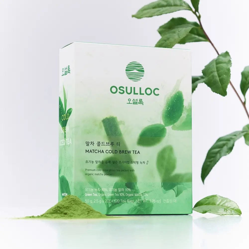 OSULLOC Matcha Cold Brew Tea, 2.5g*20 Tea Bags 50g 1 each