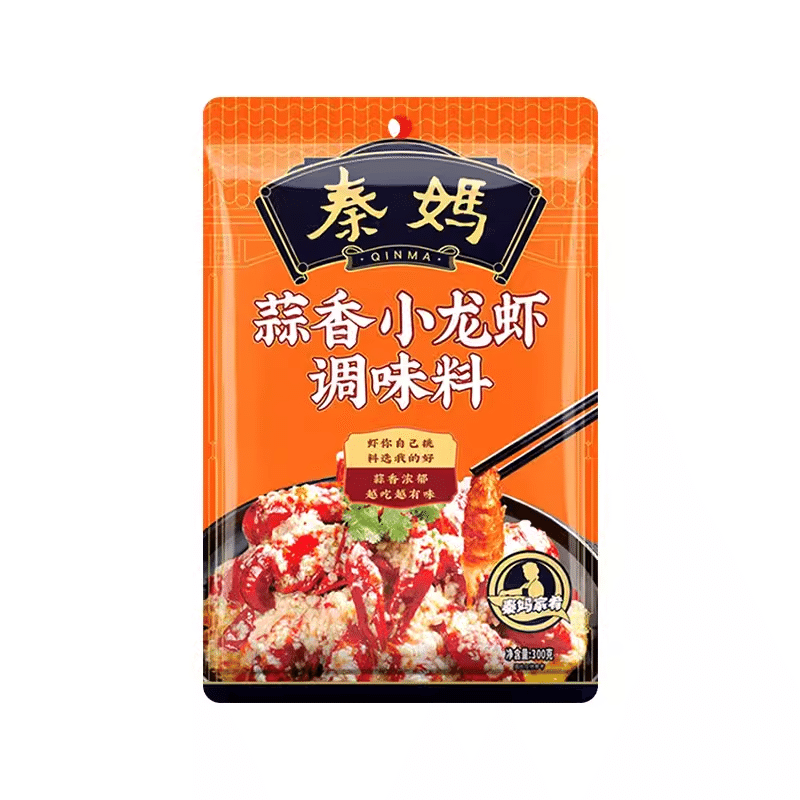 Qin Ma crayfish seasoning (garlic flavor) 300g*1 bag 300 กรัม