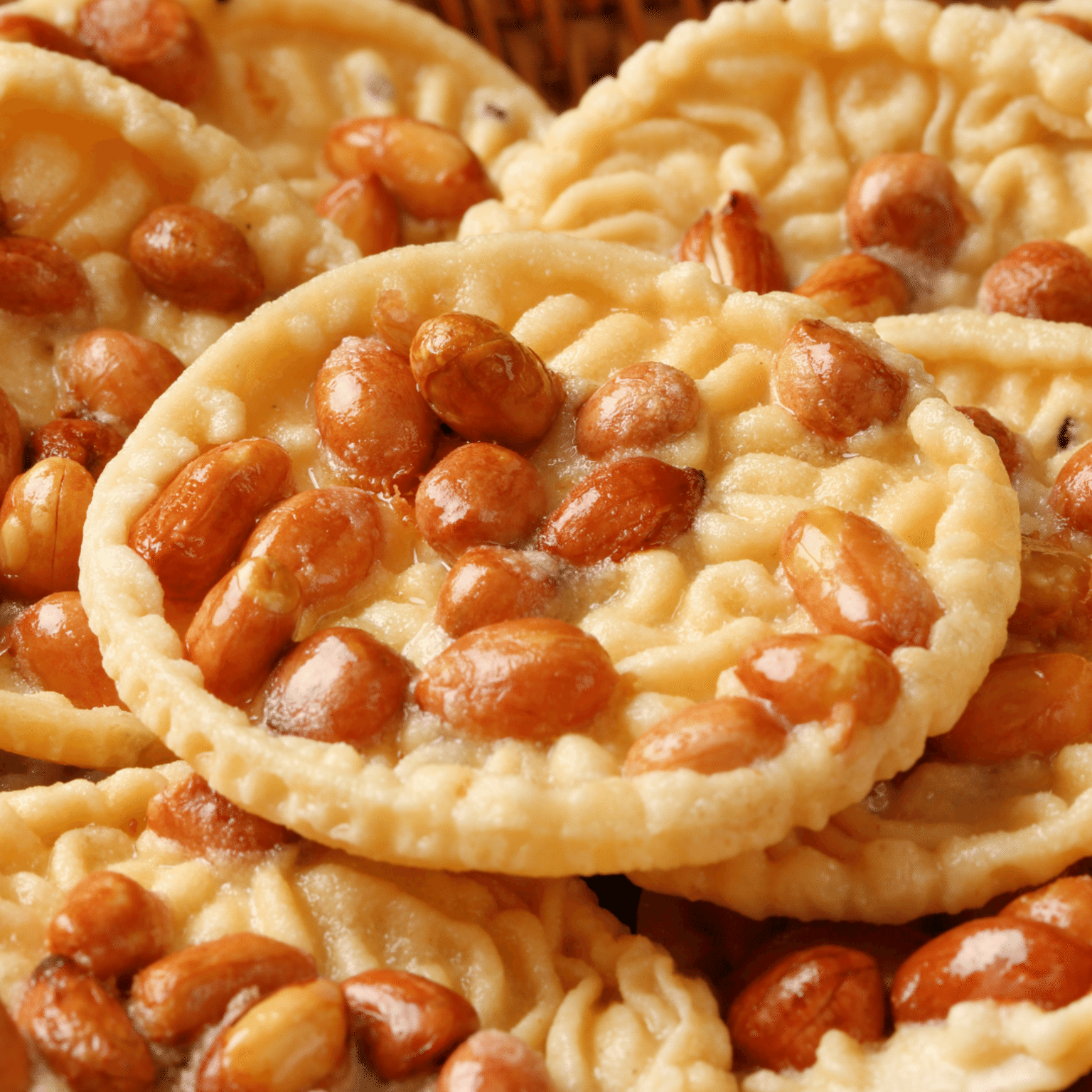 10 packages of Lingguang Western Restaurant Moon Crispy peanut flavor 180 กรัม