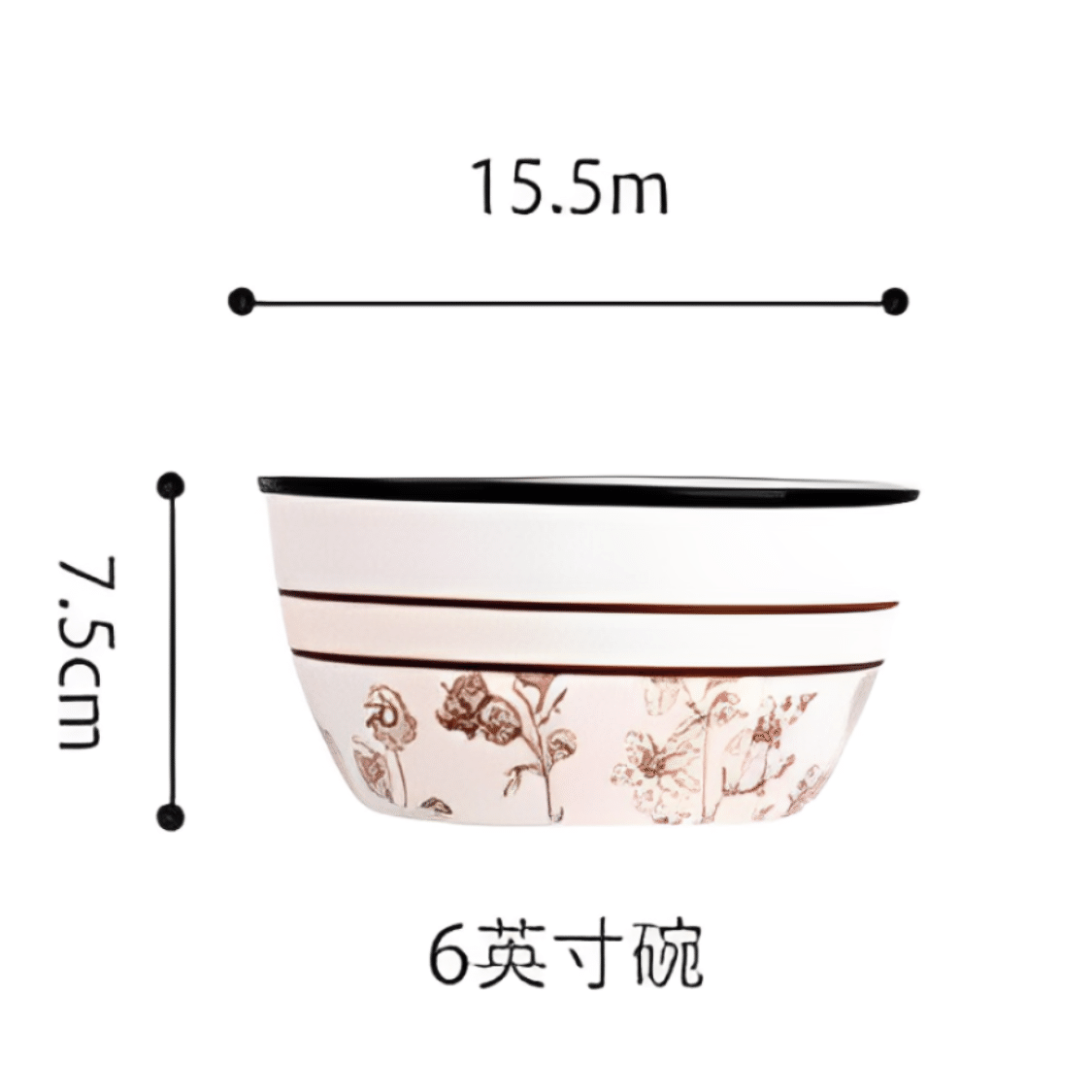 Shunxiang 6-inch European-style noodle bowl (Nature Pavilion) 1 カウント