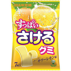 UHA Mikakuto Sour Sakeru Gummy Sour Lemon 7 pieces 1 each
