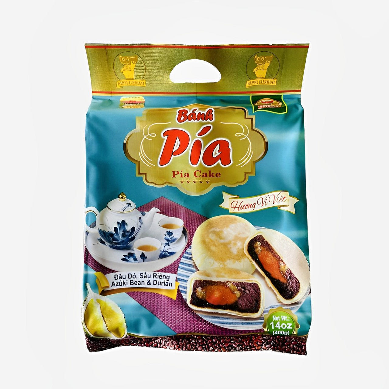 Happy Elephant Pia Cake Red Bean Durian 400 g 1 개