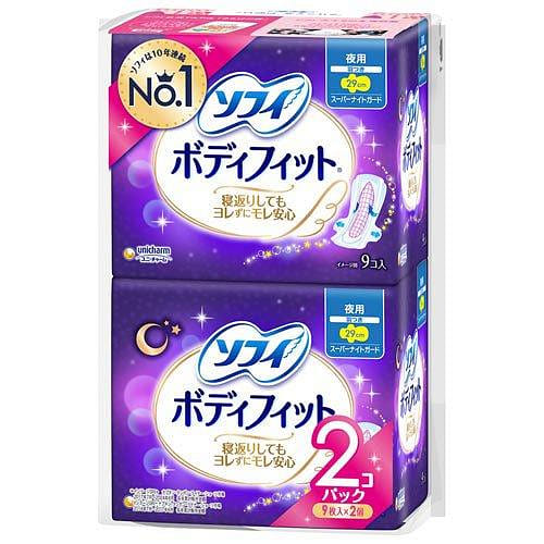 Sofy BodyFit 29cm Winged 2 Value Pack Napkins 18 개입