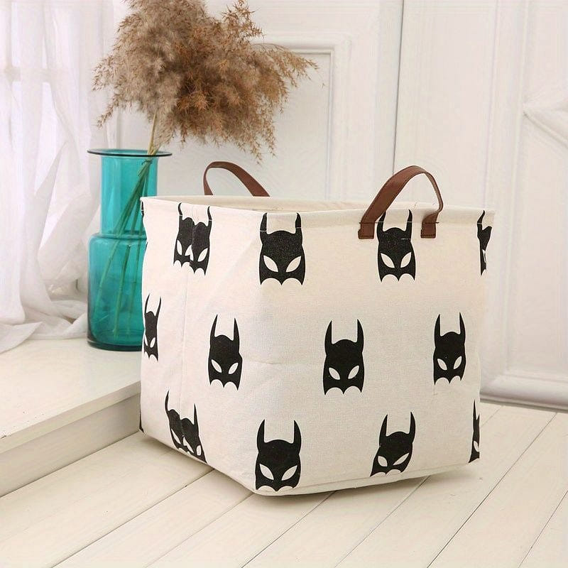 Bat Fabric Storage Basket with Carry Handles 1 count