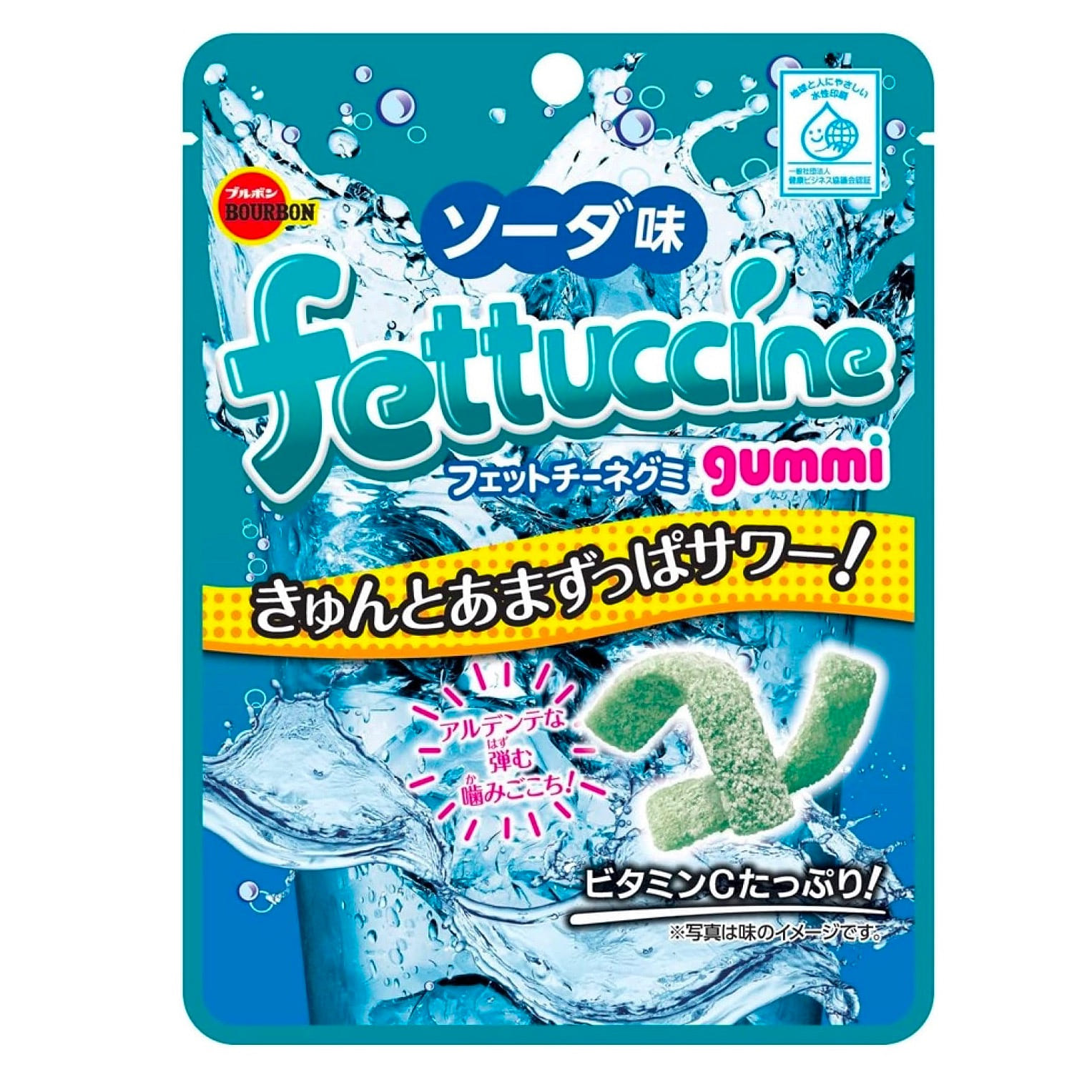 Fettuccine Gummy Soda Chewy Candy Bourbon 50g 1 ส่วน
