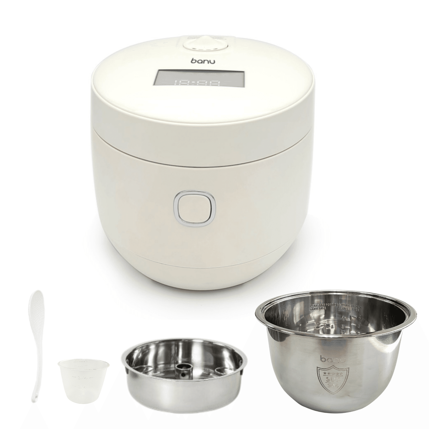 BANU Low Carb Rice Cooker PLUS 2.4L WHITE 4 CUPS 8 파운드