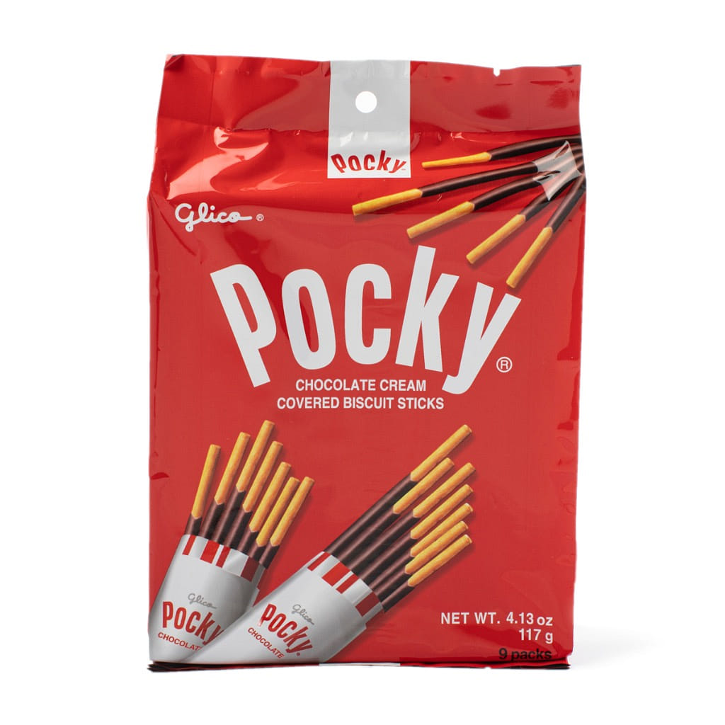 Palitos de galleta cubiertos de crema de chocolate Glico Pocky 117 g