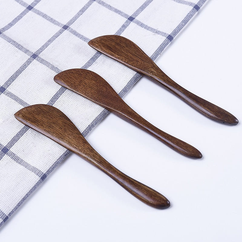 MUJI-style Artisan-Crafted PhoebeWood Butter Knife 3 count