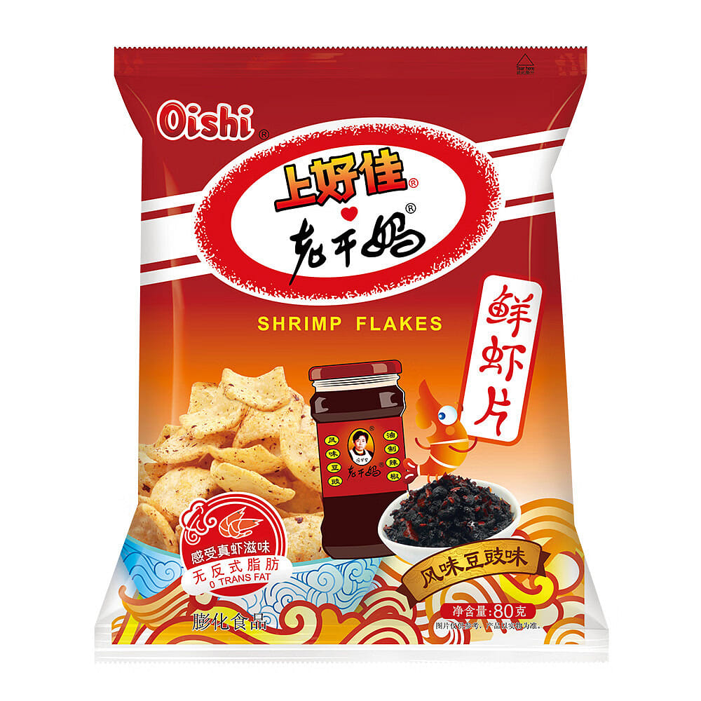 Oishi Shrimp Flakes Lao Gan Ma Black Bean 2 Packs 160 g