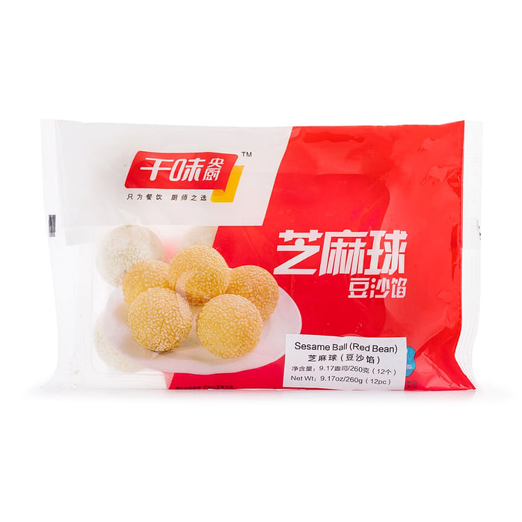 Qian wei ごま団子 小豆餡 冷凍 - Weee!
