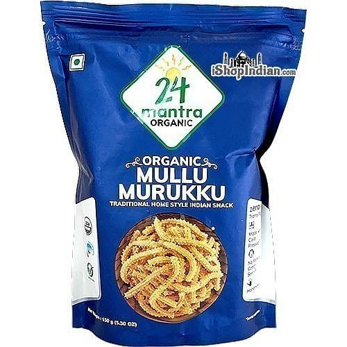 24 Mantra Organic Mullu Murukku, 5.30 oz bag 5.3 ออนซ์