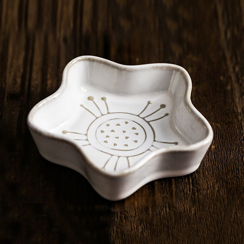 Handmade Original Tableware Cute Drawing Ceramic dip bowl*2 1 each