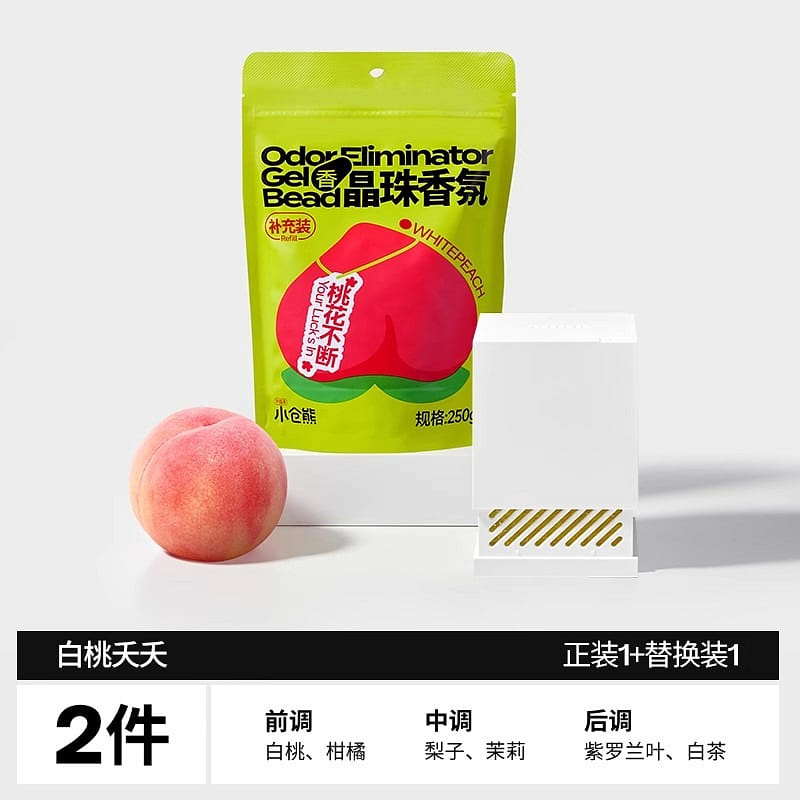 Toilet deodorizer with white peach flavor 1 each