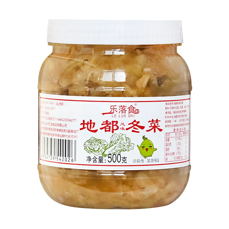 Leluo Shididu Winter Vegetable 500g * 1 bottle pickled vegetables seafood casserole Congee with seasoning Tianjin winter vegetables pickled miscellaneous salty 500 g
