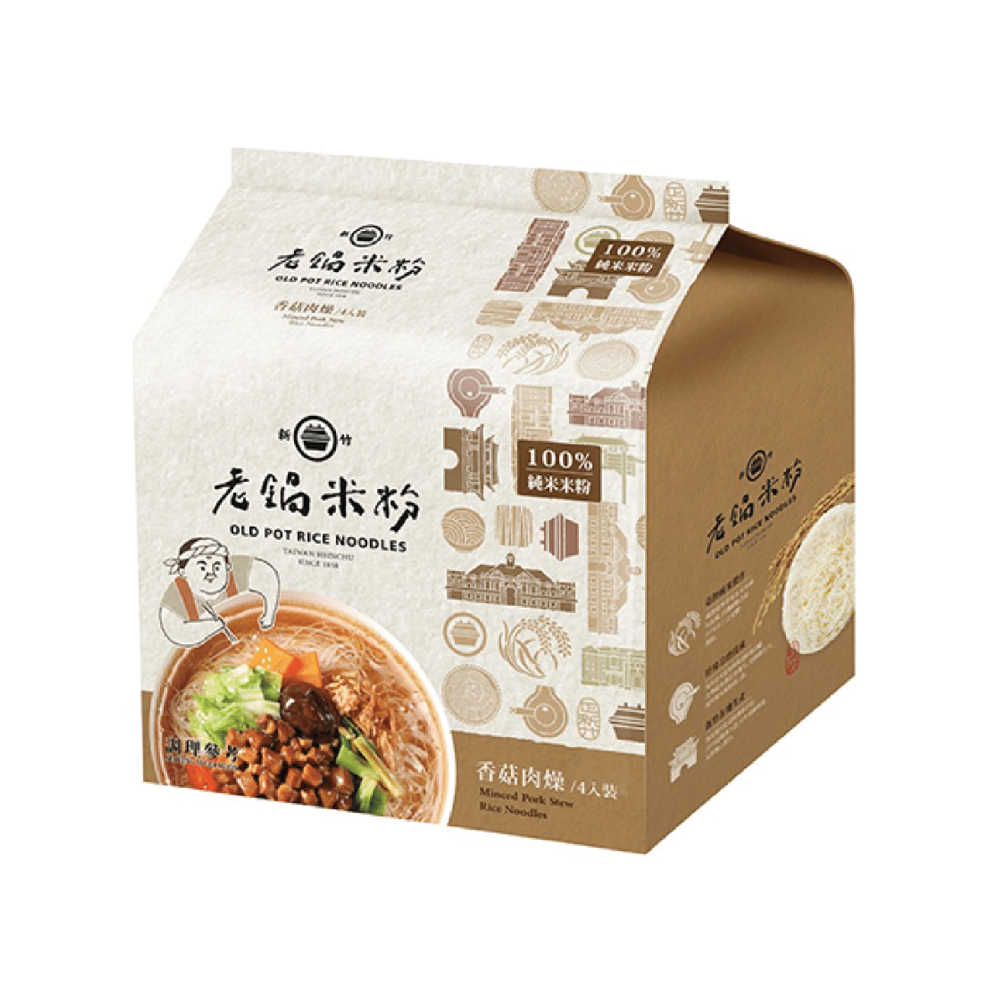 臺灣【老鍋米粉】香菇肉燥米粉 60克x4袋 1 份
