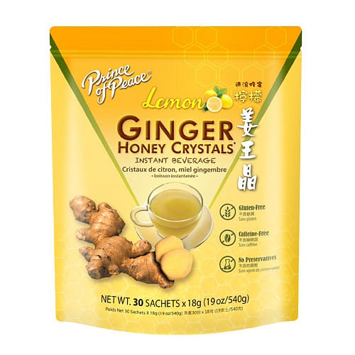 Prince of Peace Instant Lemon Ginger Honey Crystals, 30 sachets 1 ส่วน