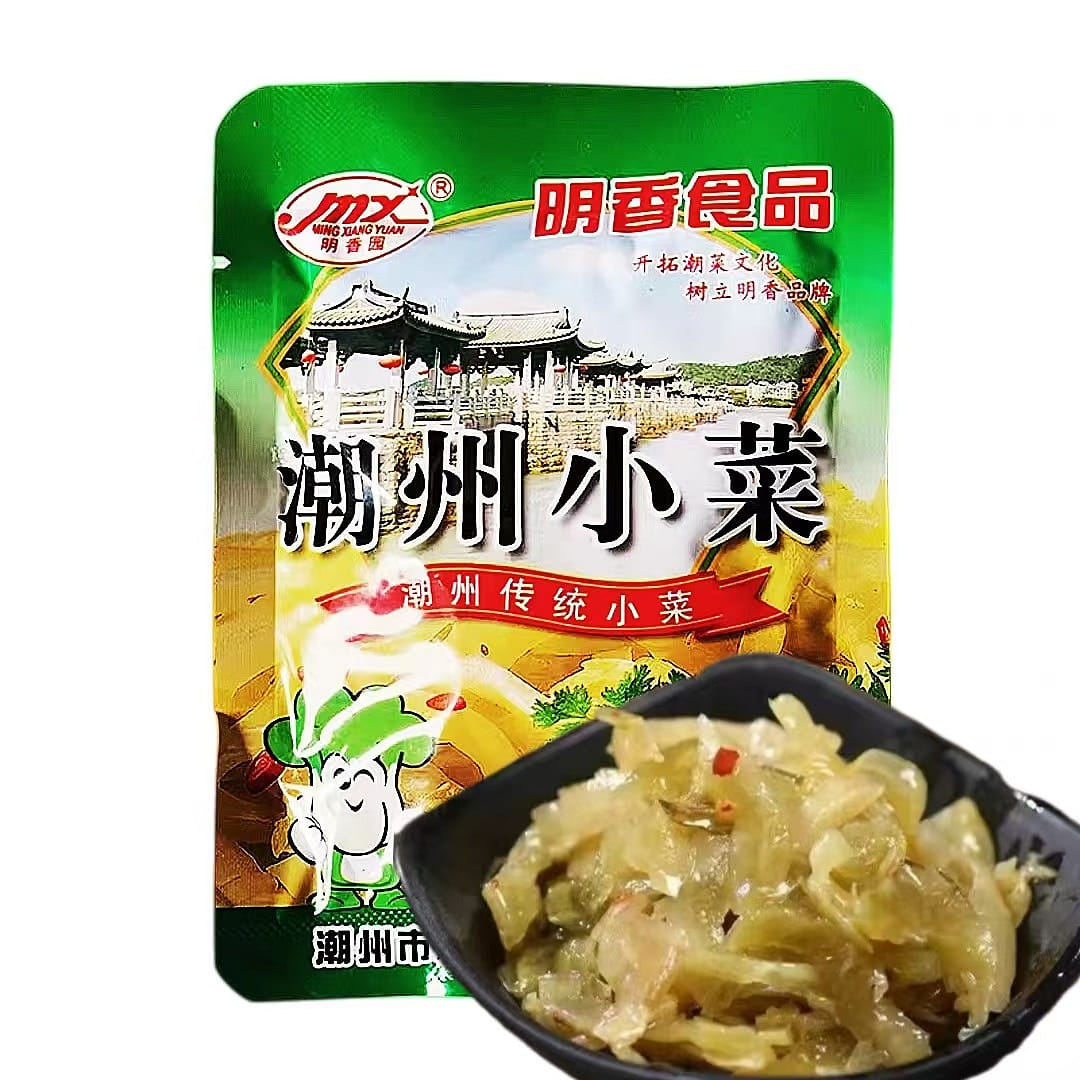 Mingxiangyuan Chaozhou Cuisine 80g * 1 bag Guangdong Chaoshan Specialty Salted Dishes Dishes Dishes Dishes Dishes Dishes Dishes Congee Dishes 80 g