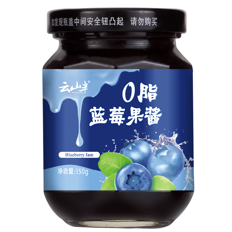 Yunshan semi-fat blueberry jam 150 그램