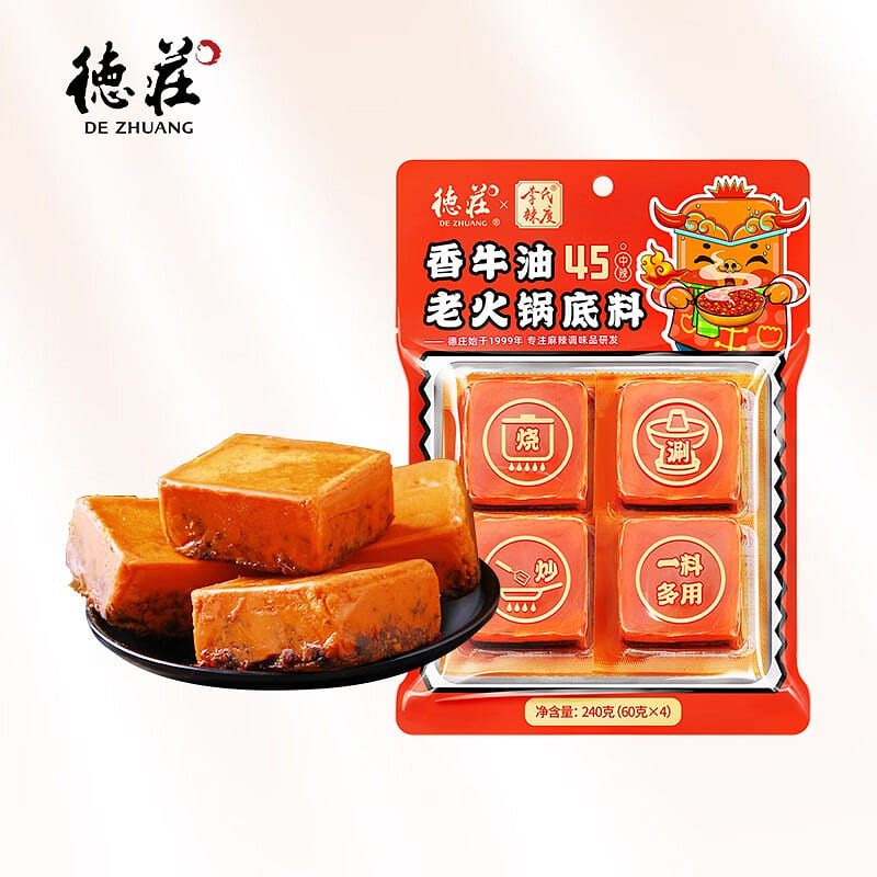 Dezhang Medium Spicy Chongqing   Hotpot Base Sauce 240 g