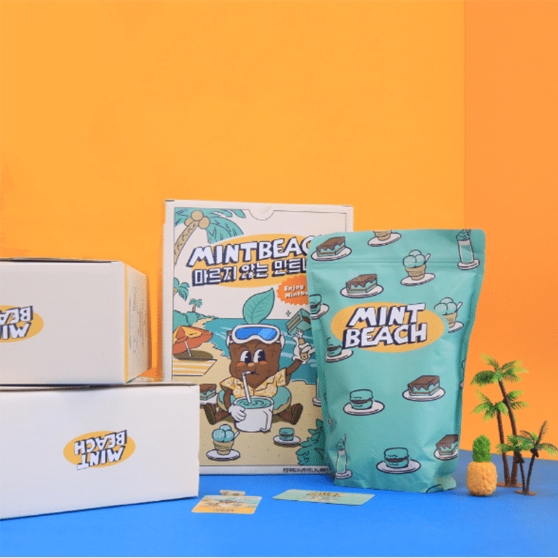 MINTBEACH Summer cool drink. Milk powder - Mint flavor 1kg 1 กล่อง