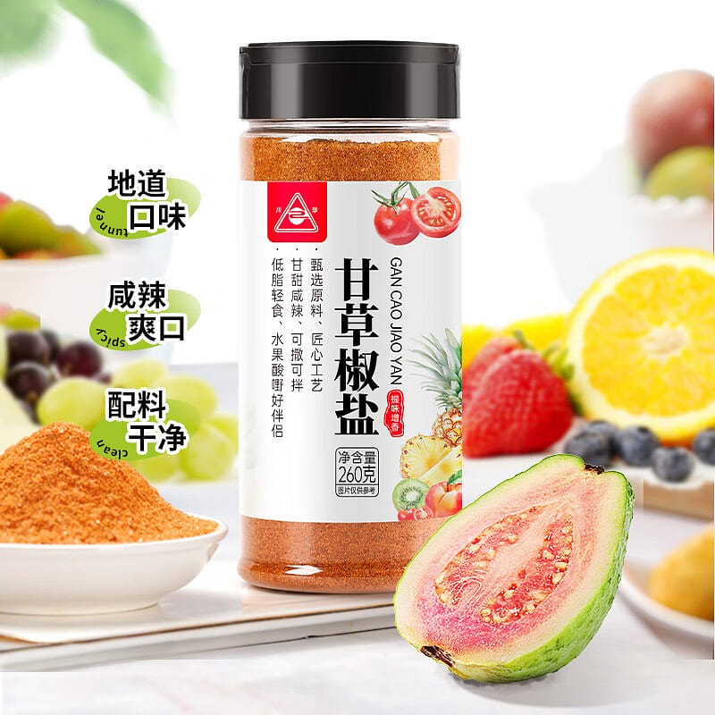 川珍 甘草椒盐粉 水果酸嘢芒果李子调料潮汕味 260 克