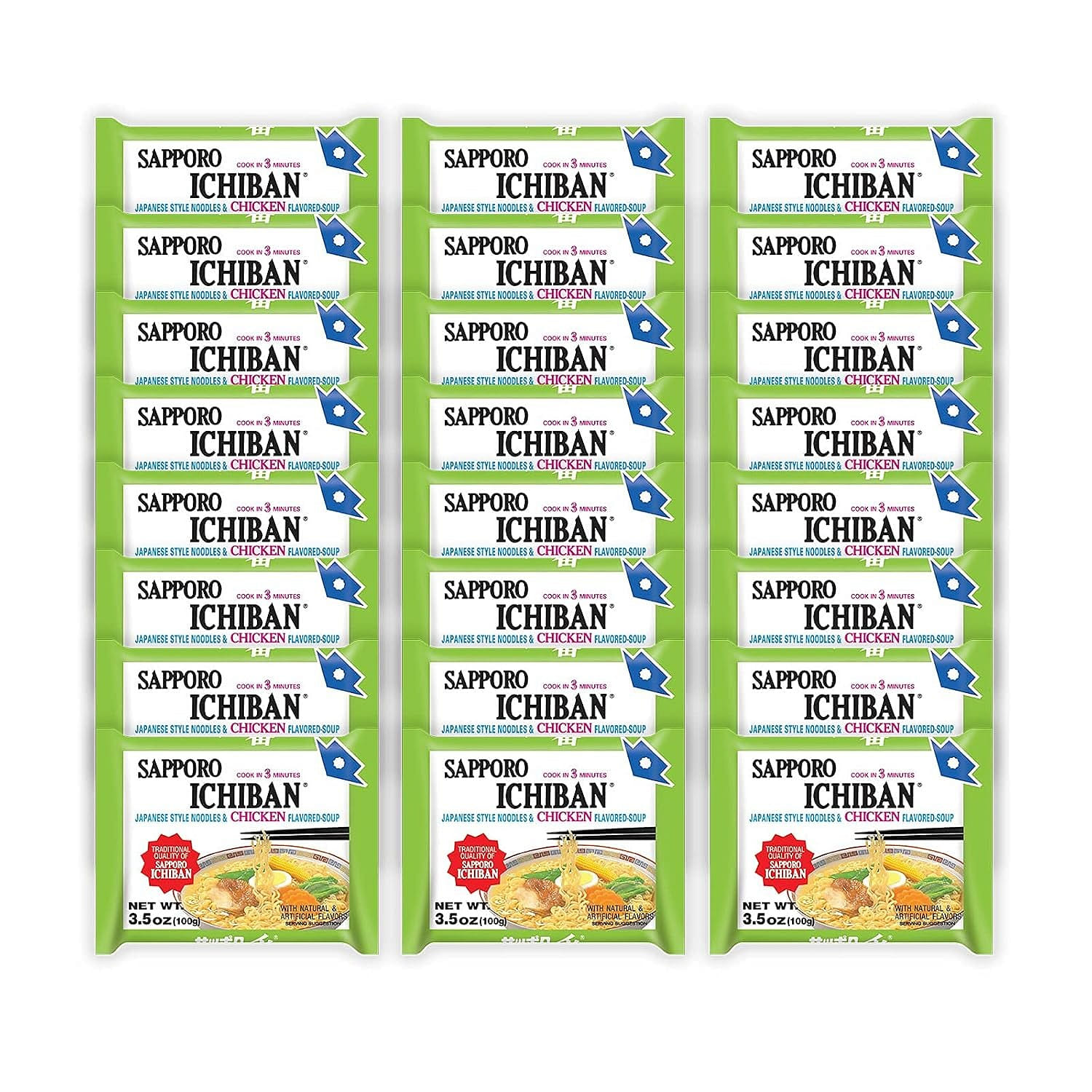 Sapporo Ichiban Chicken Flavor Ramen Noodles/24 PK 1 case*24 pack