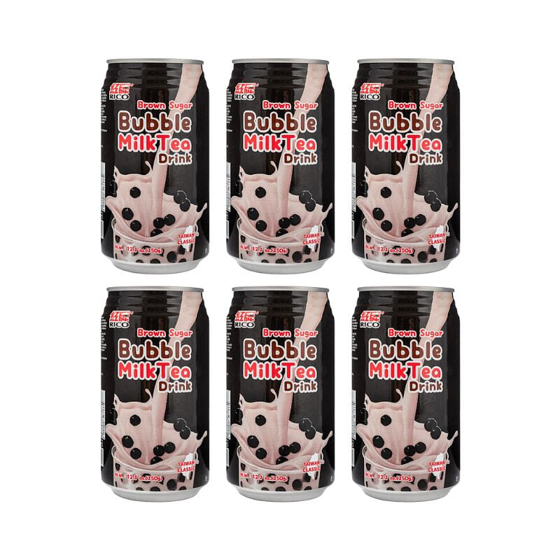 Trà Sữa Trân Châu Đường Nâu RICO 12,3oz 6 Lon 1 phần