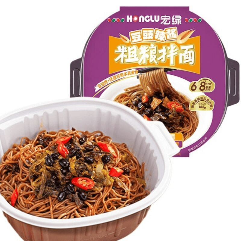 宏绿 비튀김 검은메밀면 검은콩칠리 110g*2 220 그램