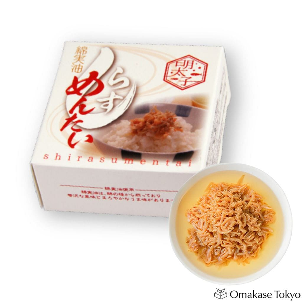 Oil Chirimen Shirasu Mentai w/ Cottonseed Oil 80 กรัม