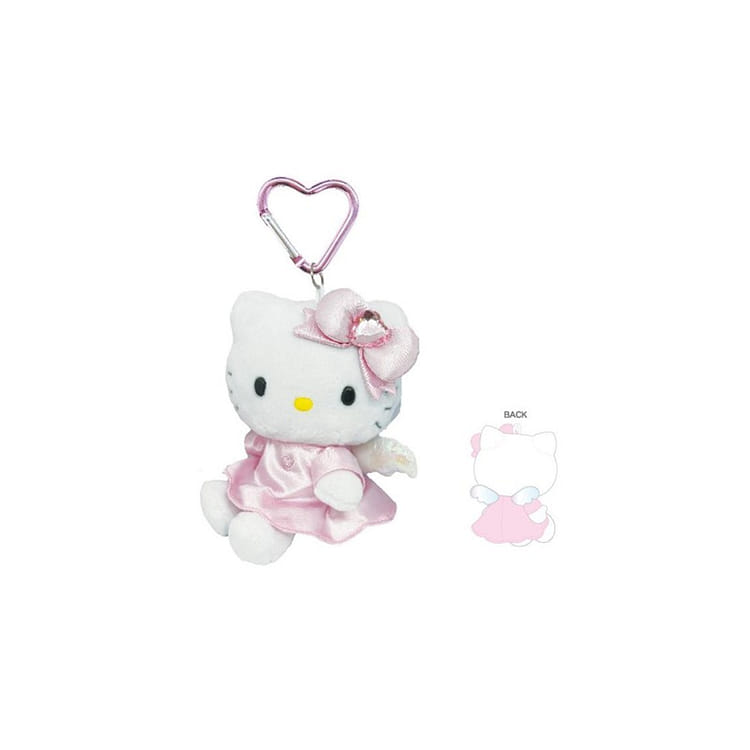 ハローキティ エンジェルマスコットキーホルダー ピンク - Weee!