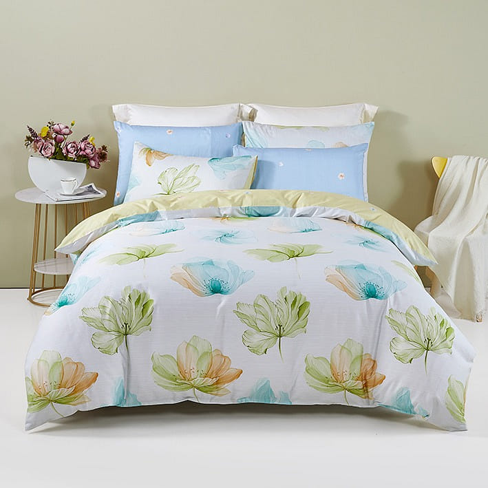 LUOLAI High-grade series 100% cotton four-piece skin-friendly soft silky smooth 1 케이스