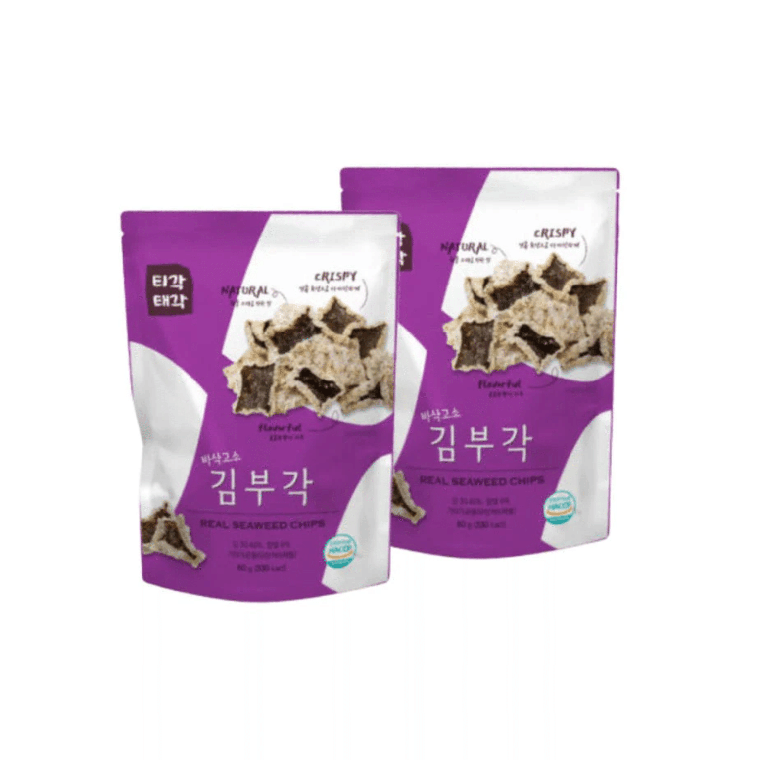 TIGAKTEGAK Real Seaweed Chips - Pack of 2 / 60 グラム