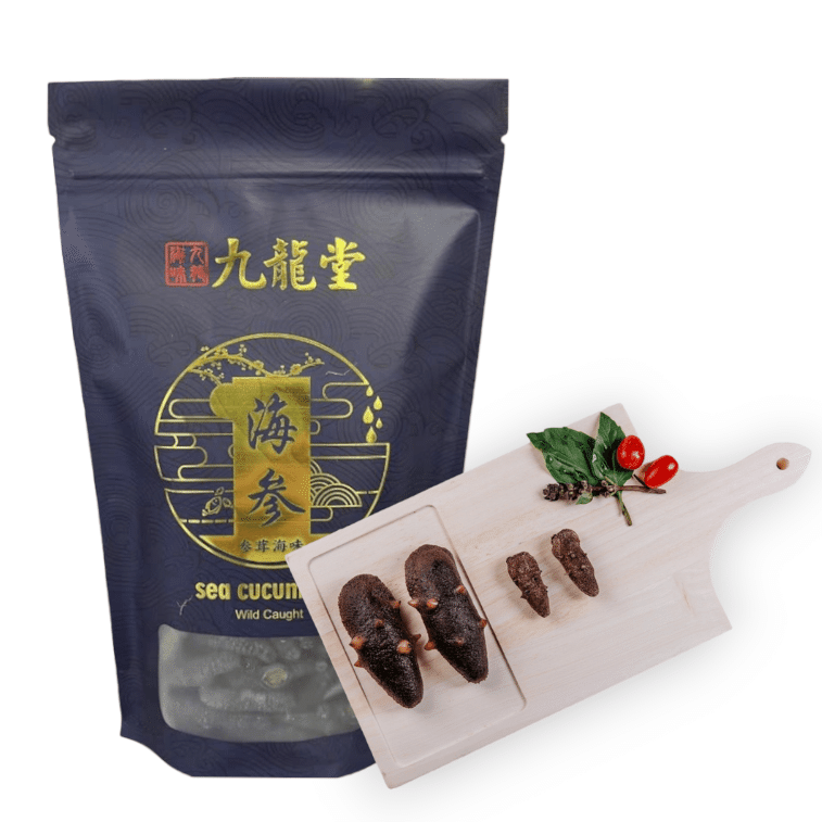 九龍堂 特級野生海蔘 淡乾加州八角參(中號) 225g 富含膠原 20-25頭左右 8 盎司