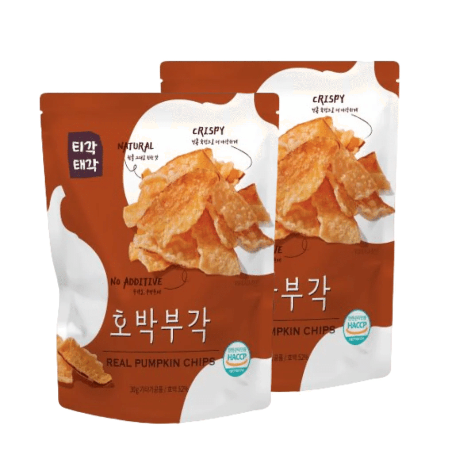 TIGAKTEGAK Real Pumpkin Chips - Pack of 2 / 30 กรัม