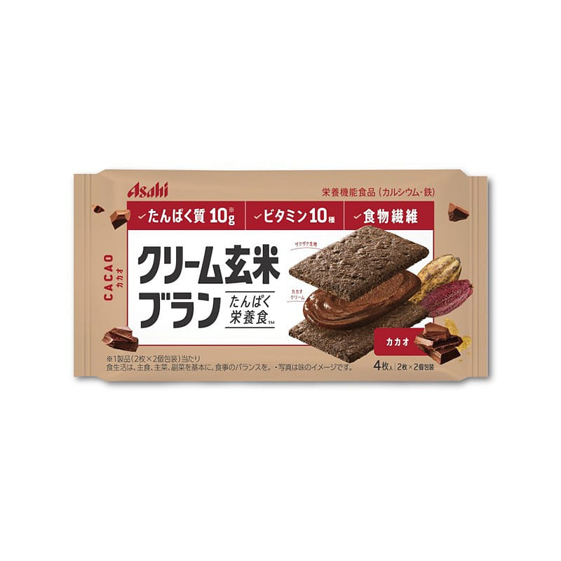 Asahi Cocoa Brown Rice Sandwich Biscuits 72g 4pcs 1 개