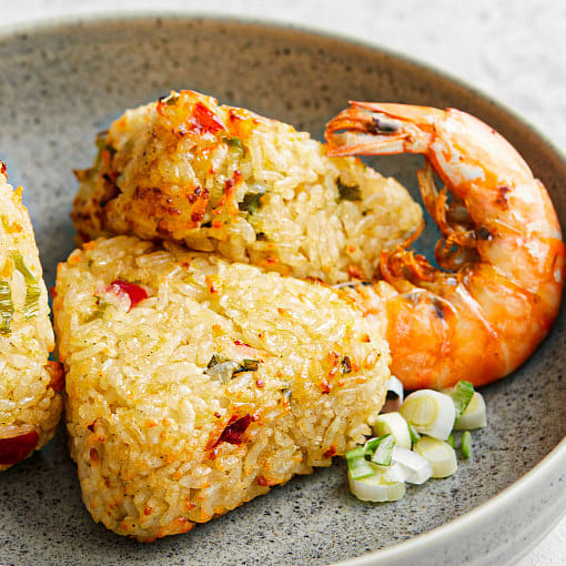[Okkubab] Shrimp and vegetable rice balls (4 pieces) 0.88 pao