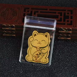 Gold-Plated Fortune Cat 24K 9999 SET OF 5 0.2 g