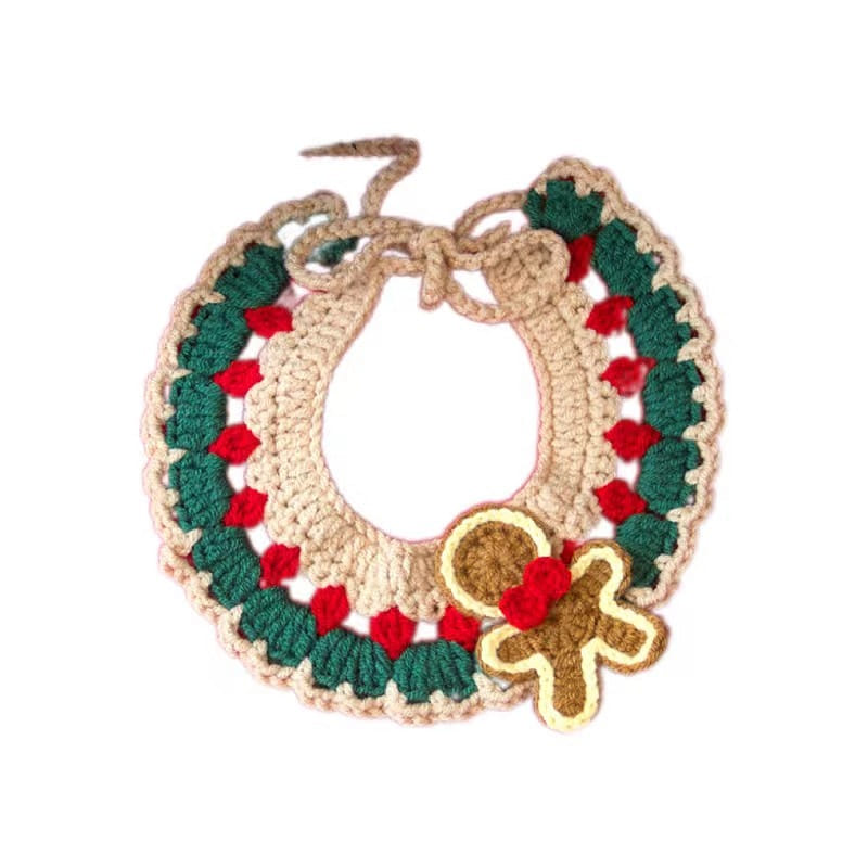 Christmas Pet Accessories Bib Pendant/Cat & Dog Wool Decoration-B25 Gingerbread 1 개입
