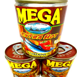 MEGA SARDINES EXTRA HOT IN TOMATO SAUCE 55 그램
