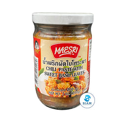 MaeSri Chili Paste with Sweet Basil Leaves 7 oz