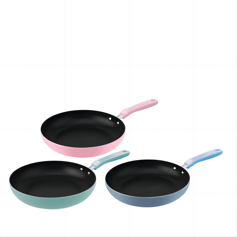 Qing Exhibition 28cm Leisure Home Aluminum Non-stick Double Bottom Frying Pan 1 개입