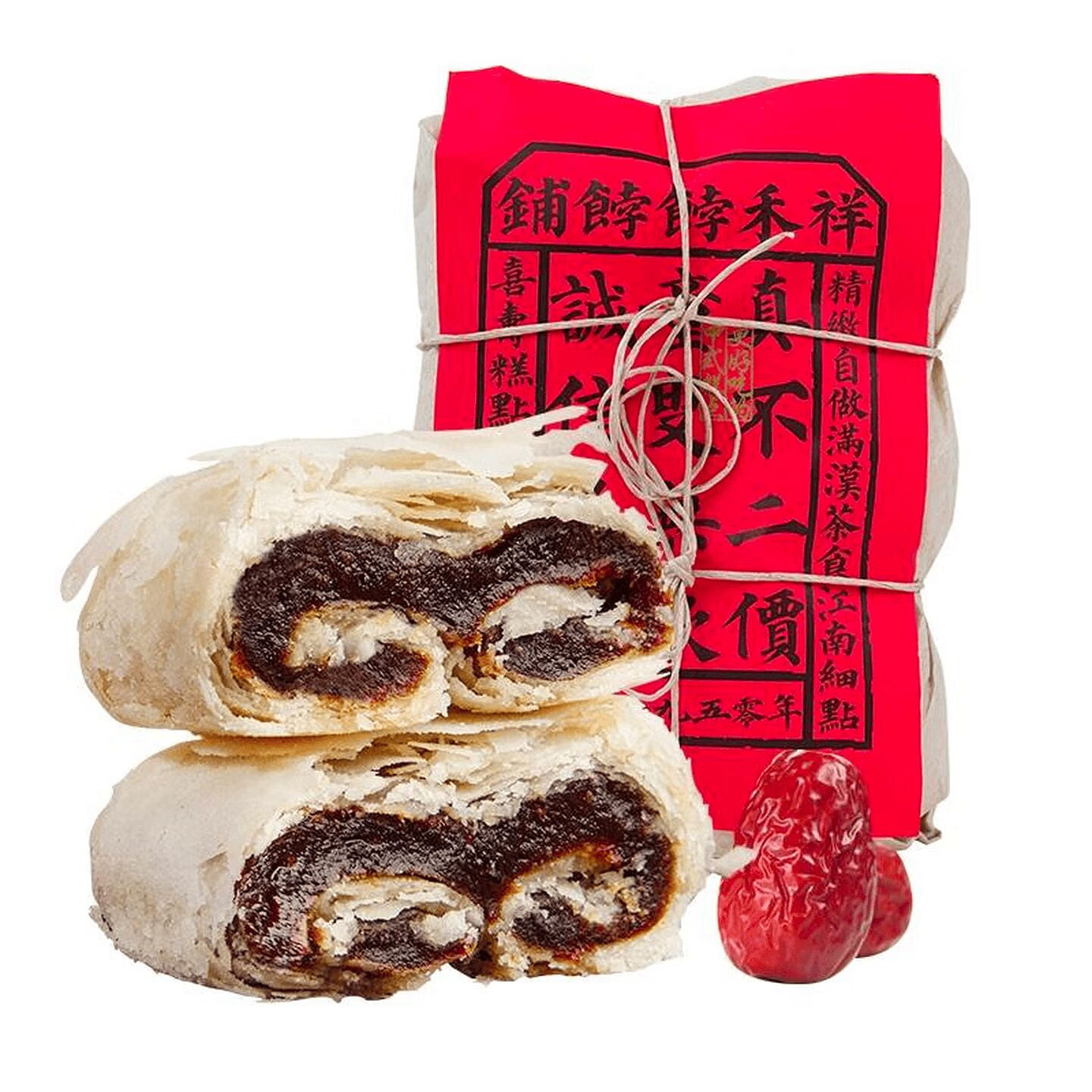 祥禾饽饽铺天津特产枣泥卷酥皮卷饼传统中式糕点心零食 250 克