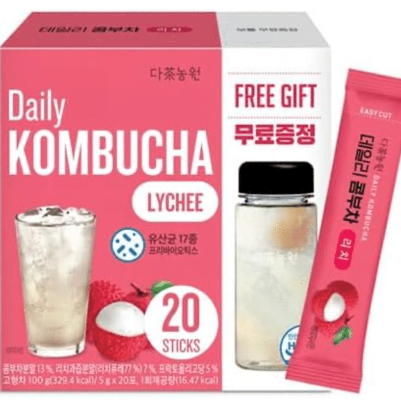 Daily Kombucha Tea Powder Lychee Flavor 20 Sticks 1 케이스