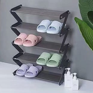 Deep Brown-Foldable Shoe Rack,Small and Simple Shoe Rack, 4 Tires 1 count