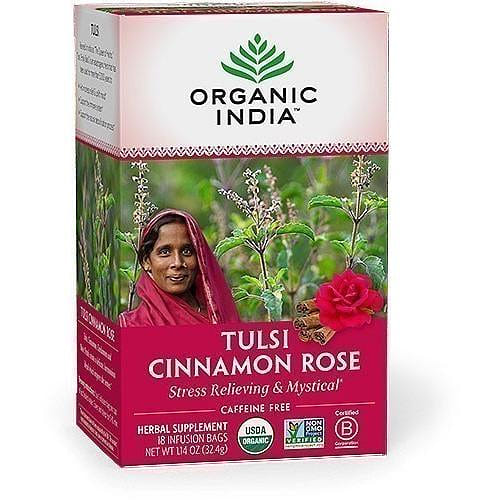 Organic India Tulsi Cinnamon Rose Tea, 18 tea bags 18 个