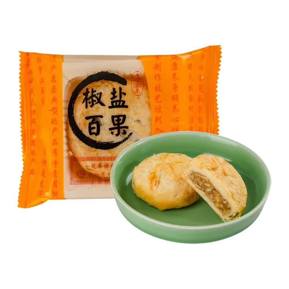 Pretzel Mooncake with Hundred Fruits, Bulk, 1pc 80 그램